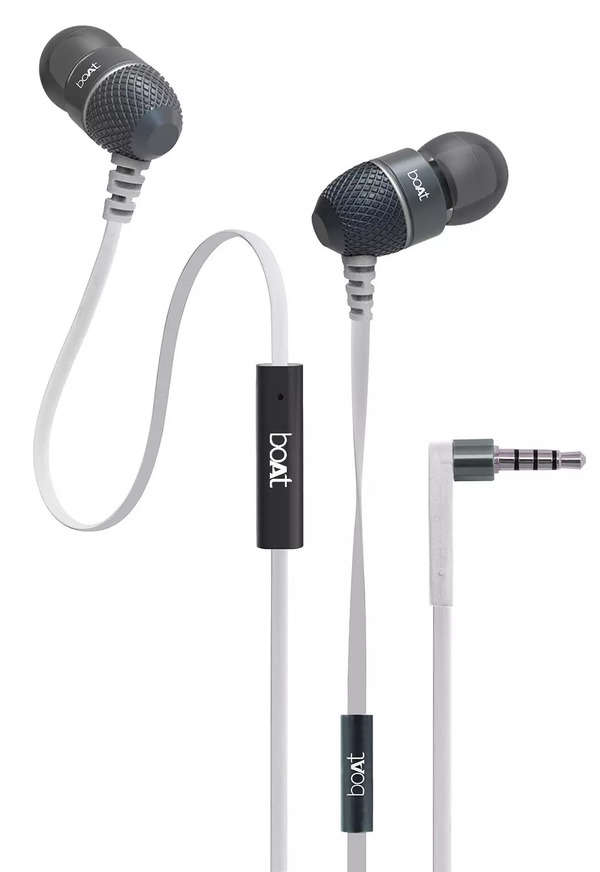 BoAt BassHeads 225 In Ear Super Extra Bass Headphones Forsty White