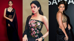 Black cocktail sarees that Bollywood beauties swear by
