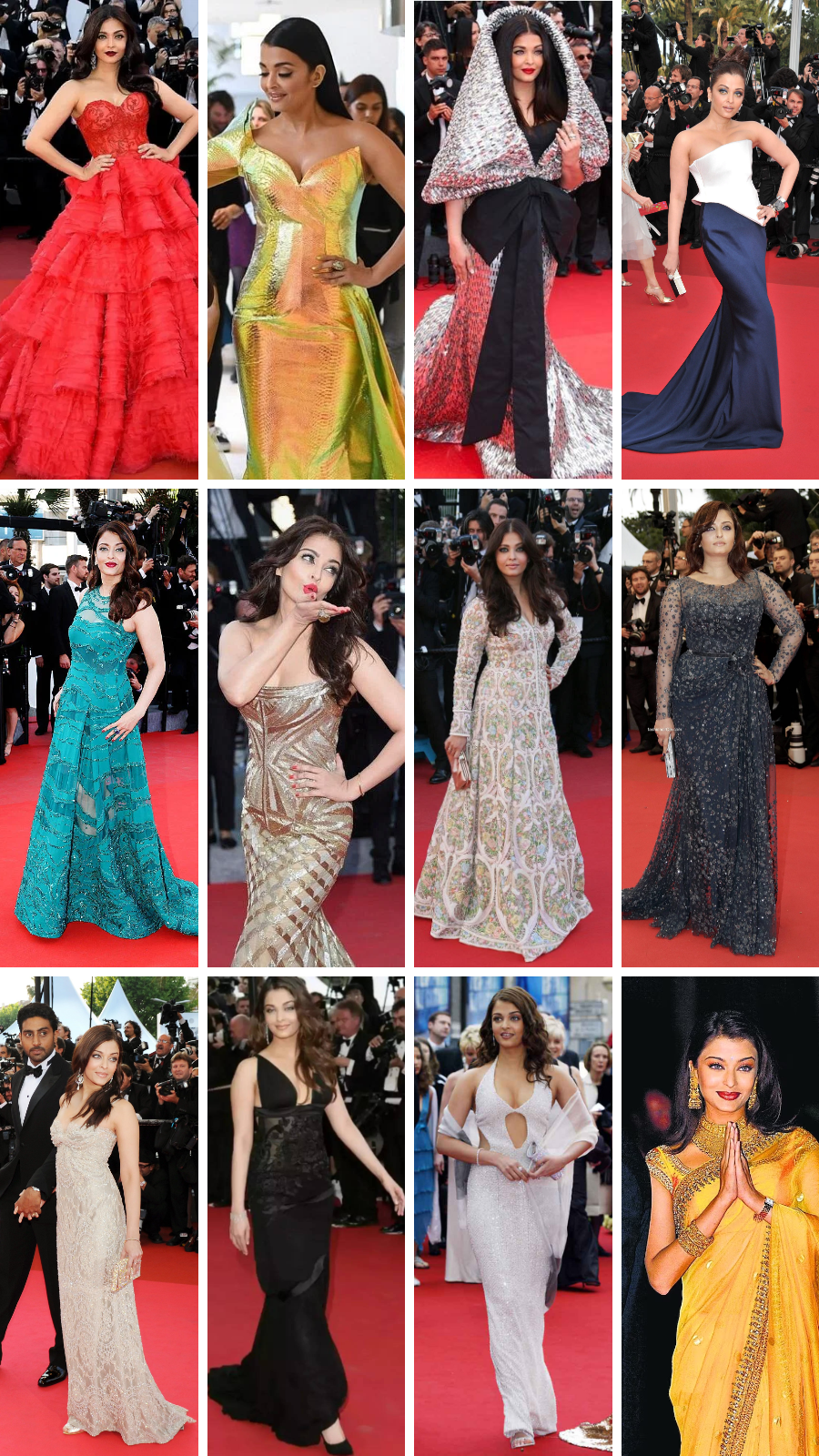 What Aishwarya Rai wore at Cannes for the past 21 years! | Times of India