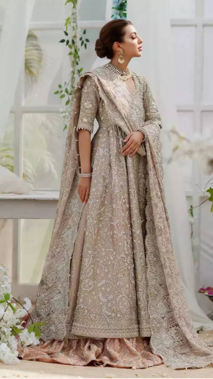 Pakistani Lehenga Dress with Embroidered Long Shirt #BS29 | Pakistani  lehenga, Extravagant wedding dresses, Pakistani bridal dress