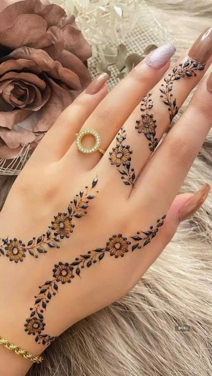 Beautiful rings mehndi design|| Easy and stylish finger jewellery mehndi  design - YouTube
