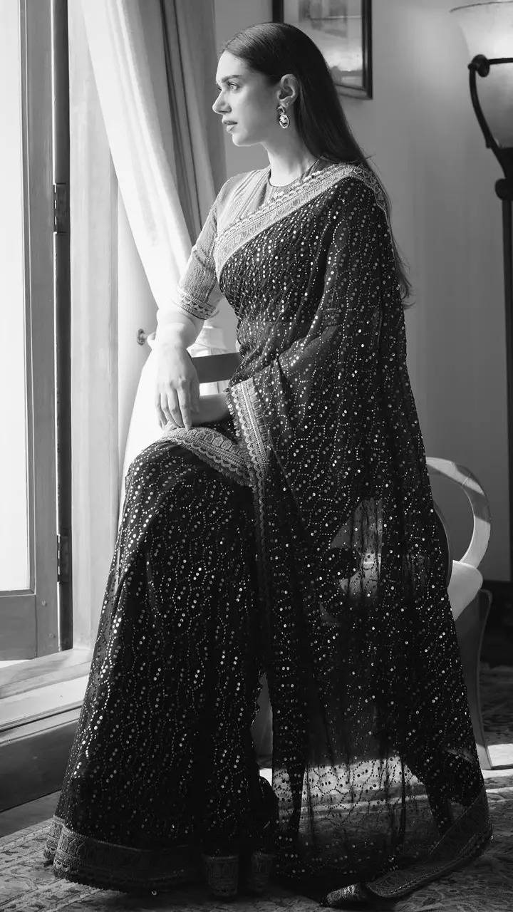 Gray Designer Heavy Embroidered Chikankari Party Wear Saree | Black saree,  Party wear sarees, Black cotton saree