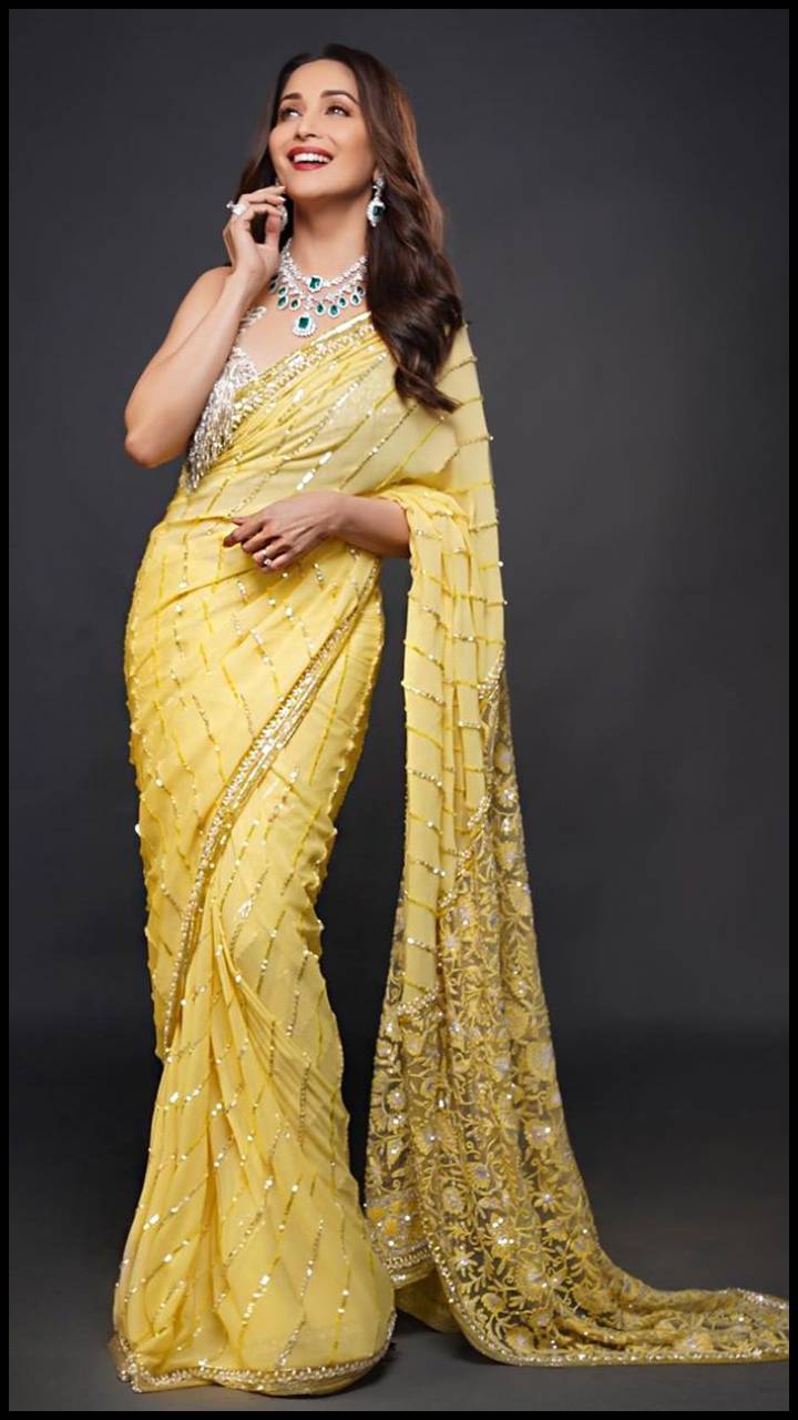 Yellow - Net - Sarees: Buy Latest Indian Sarees Collection Online | Utsav  Fashion