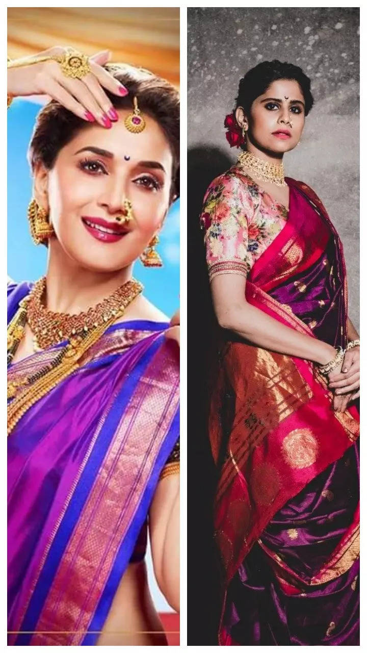 Marathi actresses who stunned in Nauvari Saree | Times of India