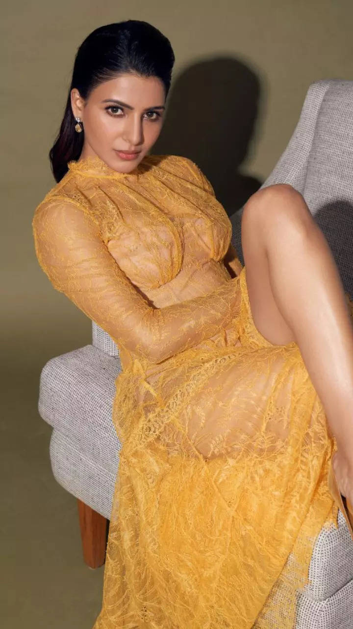 Samantha akkineni wore a turmeric colored dress she is looking gorgeous see  photos | Wow : पीले ड्रेस में सामंथा का ये अंदाज-ए-बयां कर देगा आपको घायल,  देखिए जबरदस्त तस्वीरें | TV9