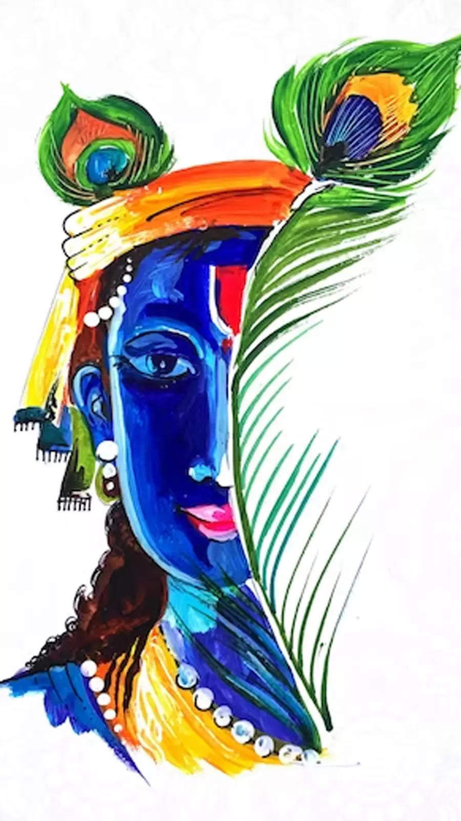 Radha Krishna playing Holi Painting by Starseed Artz - Fine Art America