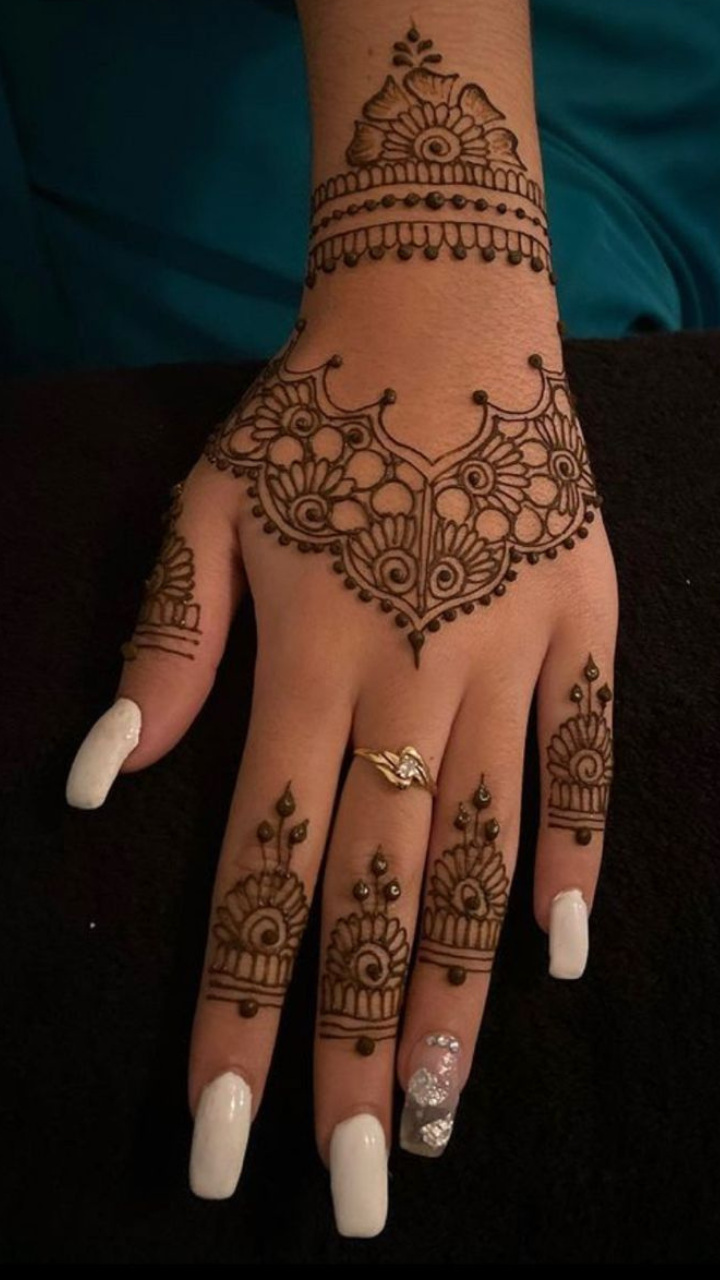 New stylish back hand mehndi design | Easy mehndi design | mehndi ka design  | mehndi design | mehndi - YouTube