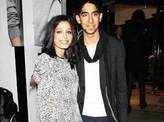 Freida Pinto and Dev Patel at launch party