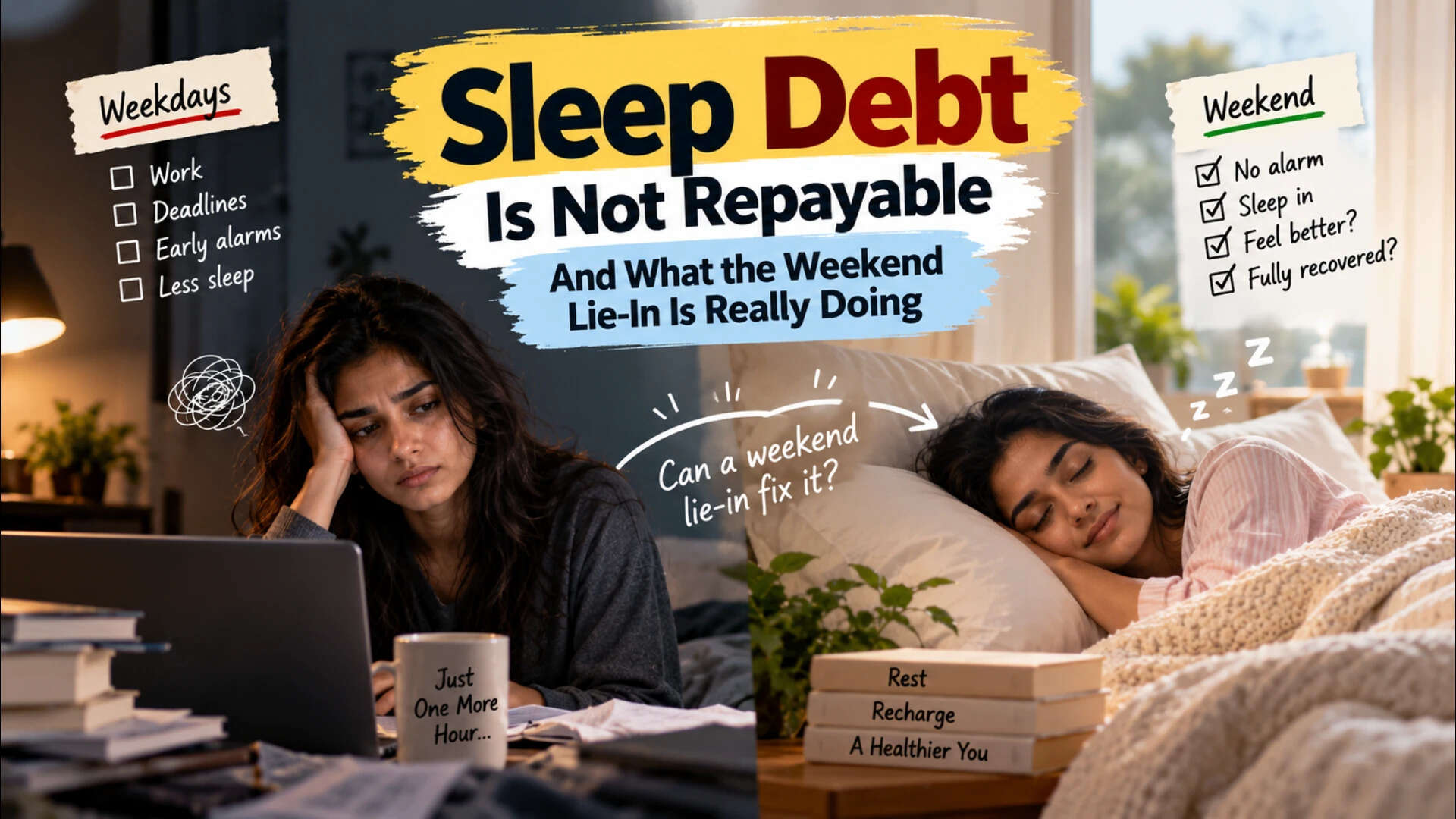 Sleep Debt Is Not Fully Repayable: What Your Weekend Lie-In Is Really Doing