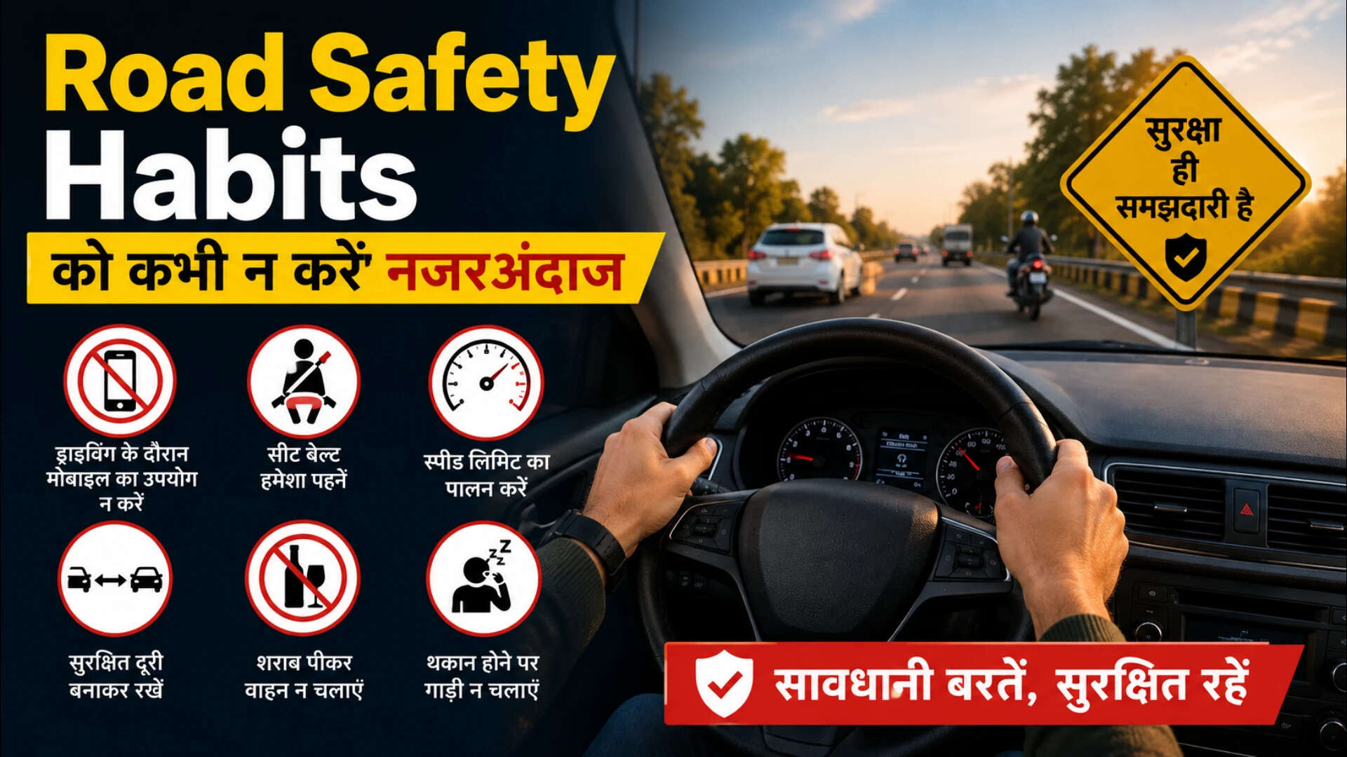 ड्राइविंग के दौरान इन छोटी Road Safety Habits को कभी न करें नजरअंदाज