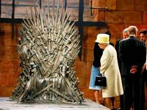 A queen checks out the throne