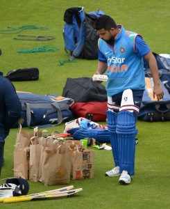 during a nets session at Headingley on September 4, 2014 in Leeds, England.