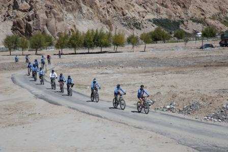 Arriving at Sindhu Ghat, leh at the end of the expedition