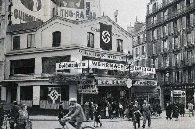 Paris Cafe Under Nazi Occupation, 1940