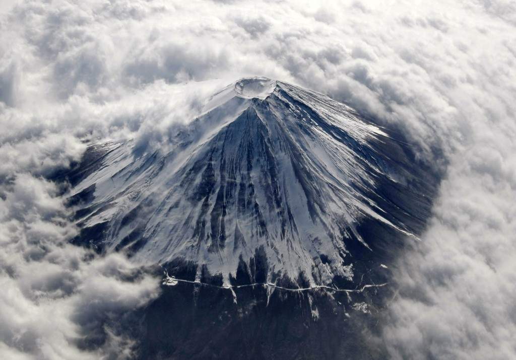 Japan's Mount Fuji is seen covered with snow. (REUTERS/Issei Kato)