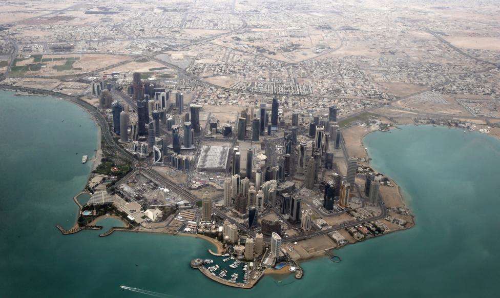 An aerial view shows the diplomatic area of Doha, Qatar. (REUTERS/Fadi Al-Assaad)