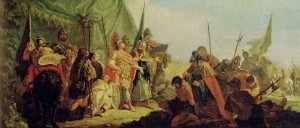 Alexander accepts surrender of Porus