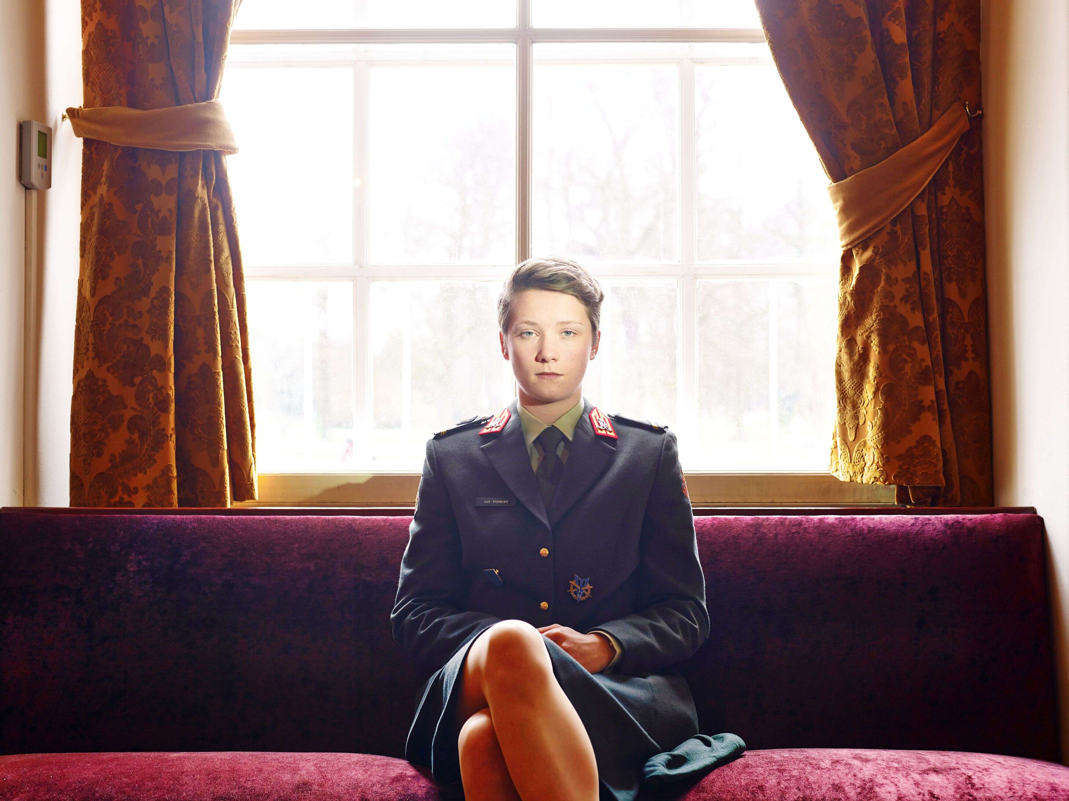 This photo shows a cadet at the Royal Military Academy in Breda, Netherlands. (AP Photo/Al Bello, Getty Images)