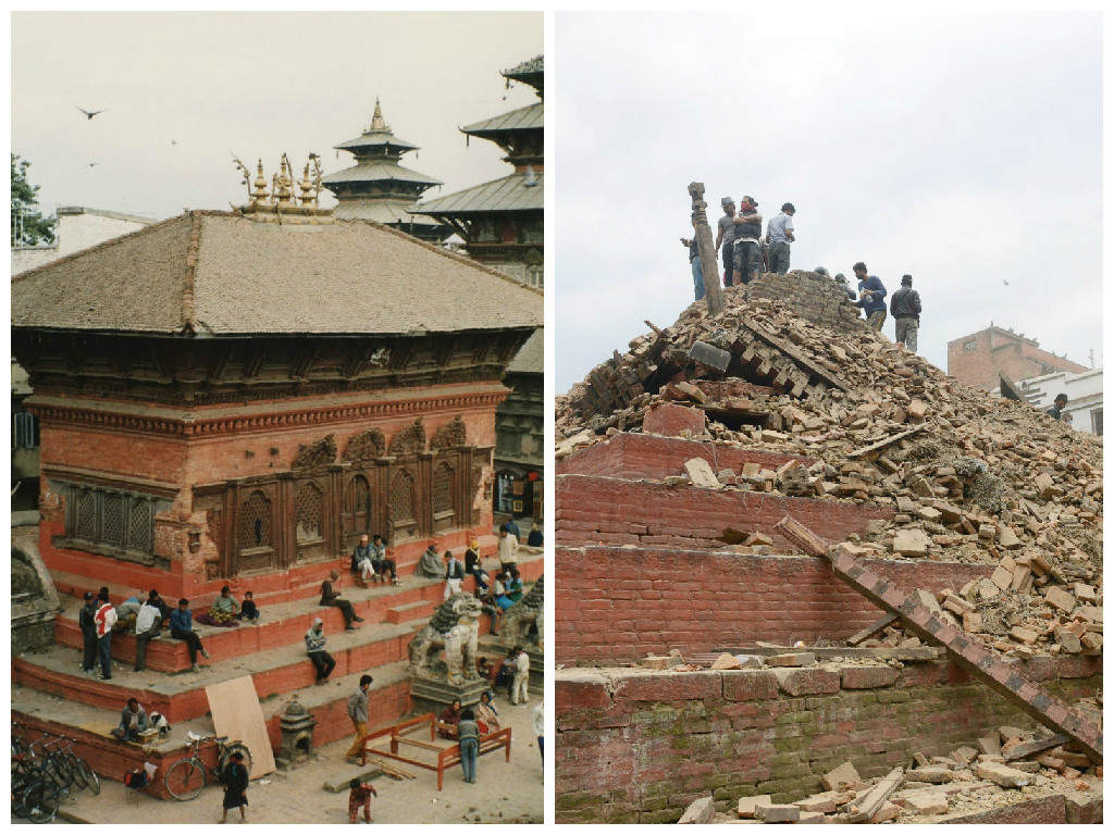 Kathmandu Durbar Square, one of the three Durbar Squares in the Kathmandu Valley, was also a UNESCO World Heritage site.