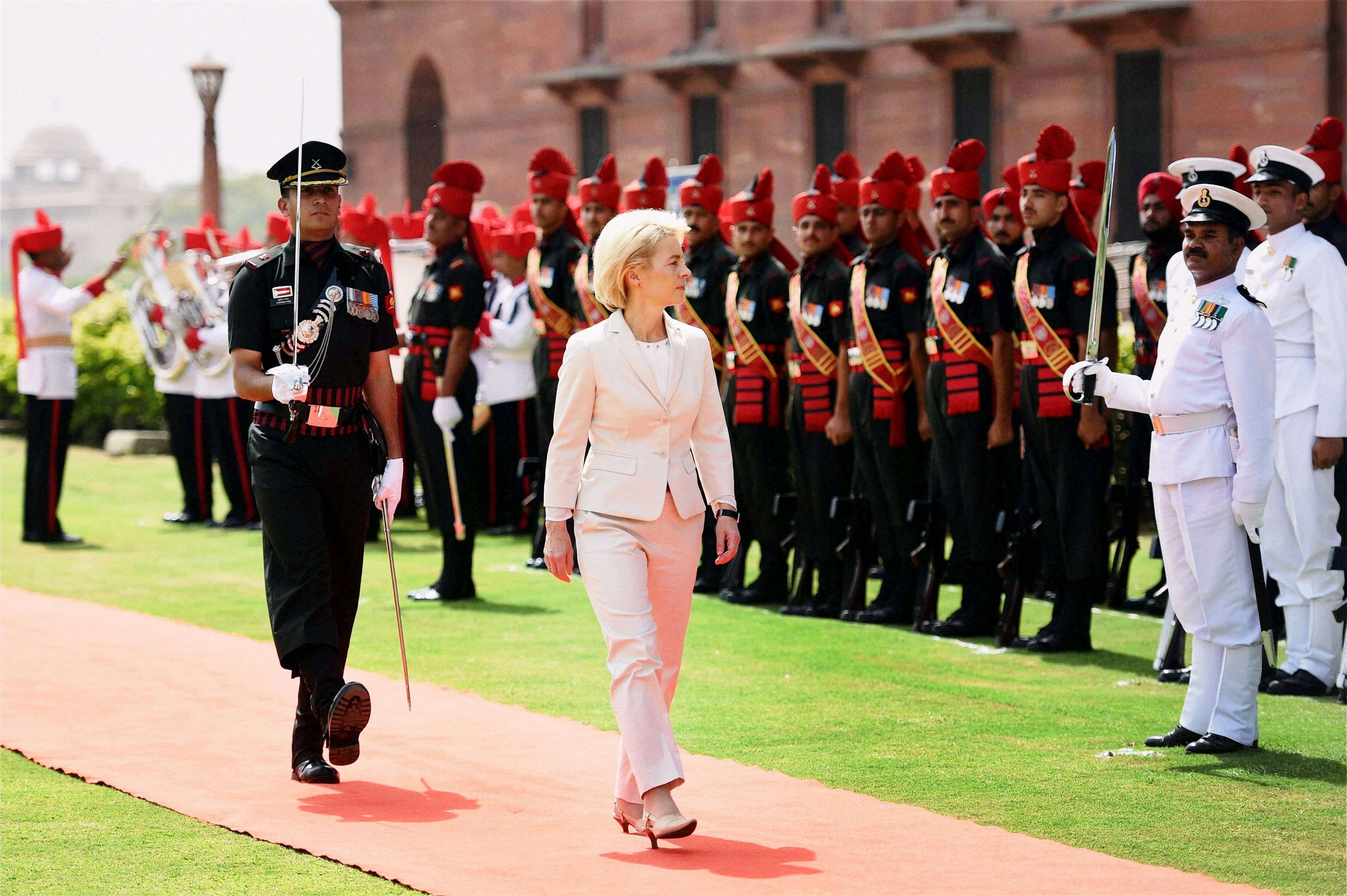 German Defence Minister at South Block