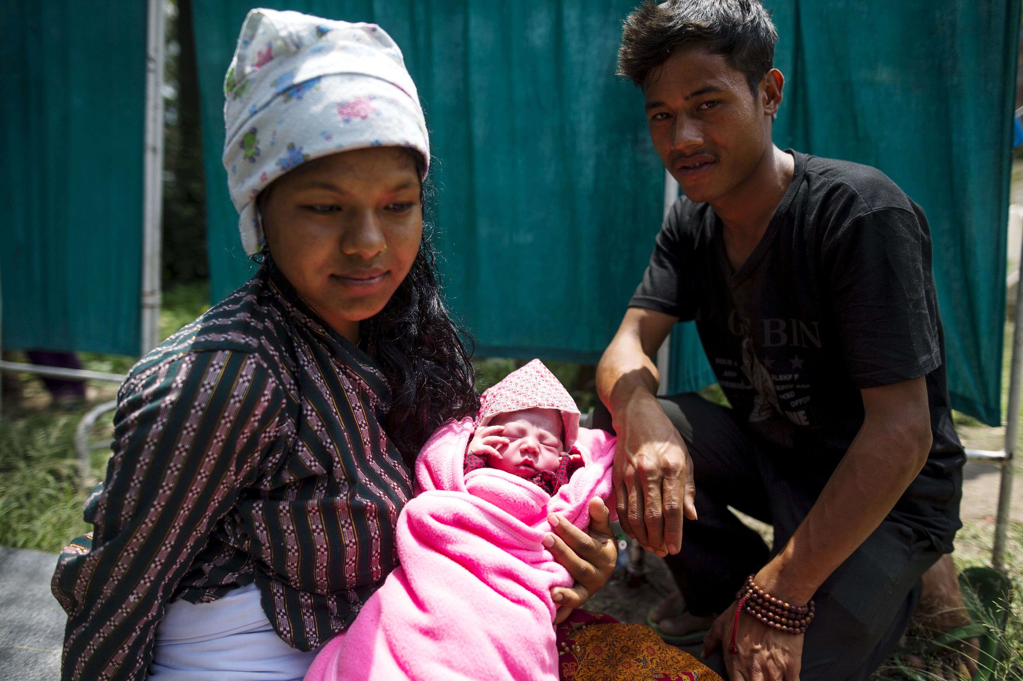 A Picture and Its Story: "Nepal - Birth Amid The Ruins"