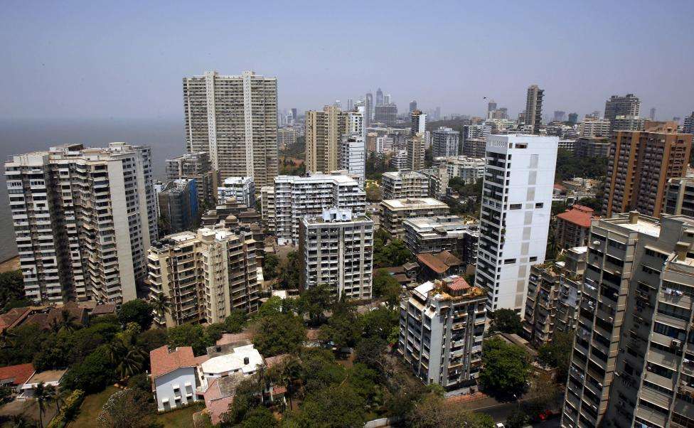 Mumbai's skyline is seen on April 9, 2008. (REUTERS/Punit Paranjpe/Files)