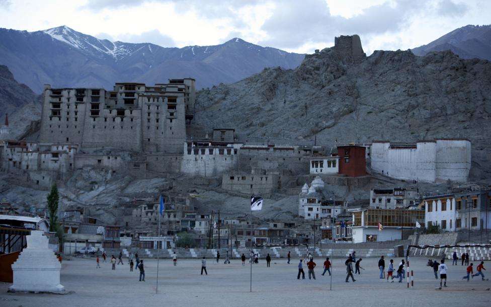 People play in an open area near Leh Palace in Leh. (REUTERS/Amit Gupta/Files)
