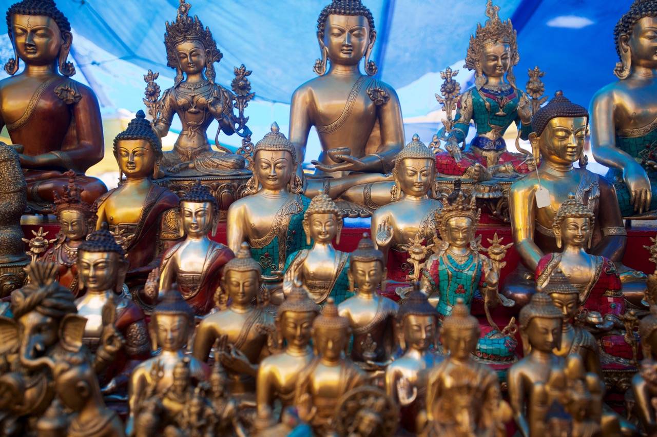 Omnipresence: Local Tibet market in Leh offers souvenirs. Buddha remains most popular and omnipresent
