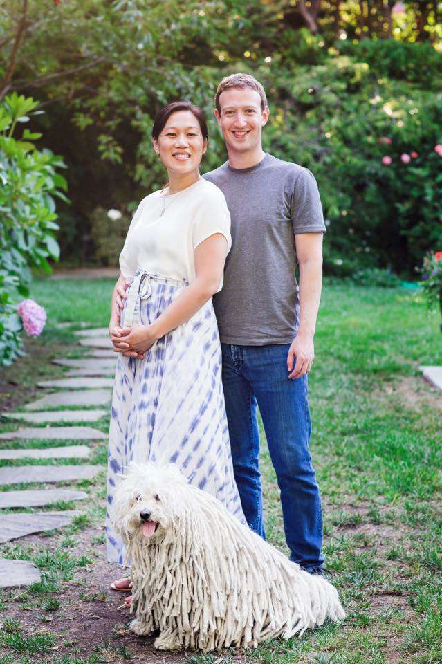 Photo of Priscilla Chan and Mark Zuckerberg that was uploaded by him on his Facebook page announcing the pregnancy.