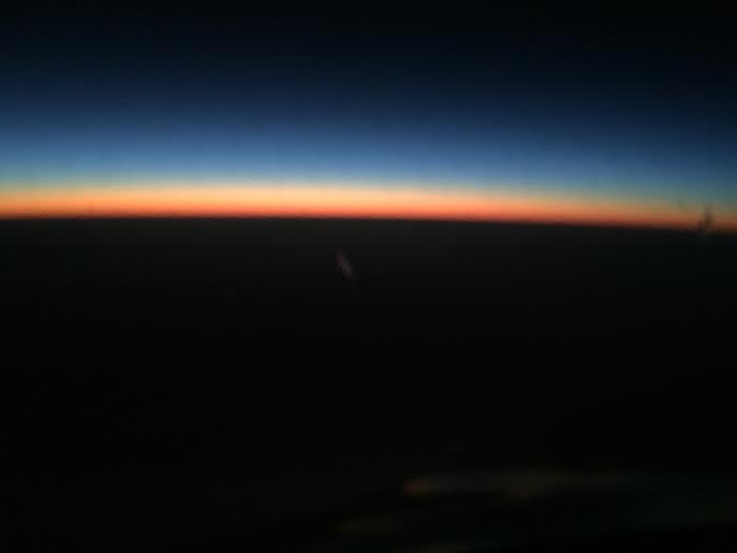 On the way back: Horizon from 38000 feet