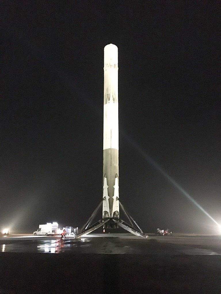This image obtained courtesy of  SpaceX shows the successful upright landing of the SpaceX  Falcon 9 rocket on Monday, December 21, 2015 at Cape Canaveral Air Force Station in Florida,  an historic first in the company's bid to make rockets as reusable as airplanes.  The company, headed by Internet tycoon Elon Musk, is striving to revolutionize the rocket industry, which currently loses many millions of dollars in jettisoned machinery and sophisticated rocket components after each launch. Several attempts to land the Falcon 9's first stage on a floating ocean platform have failed -- with the rocket either colliding with the autonomous drone ship or tipping over. But SpaceX has insisted that each attempt has helped engineers come closer to perfecting the technique.    AFP PHOTO / SPACEX     == RESTRICTED TO EDITORIAL  USE / MANDATORY CREDIT:  "AFP PHOTO / SPACEX" /  NO SALES / NO MARKETING / NO ADVERTISING CAMPAIGNS / DISTRIBUTED AS A SERVICE TO CLIENTS ==