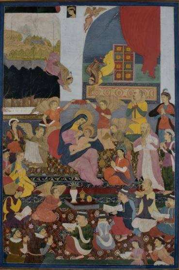 ‘The Nativity’ – a painting from the Mughal era dated AD 1725-30