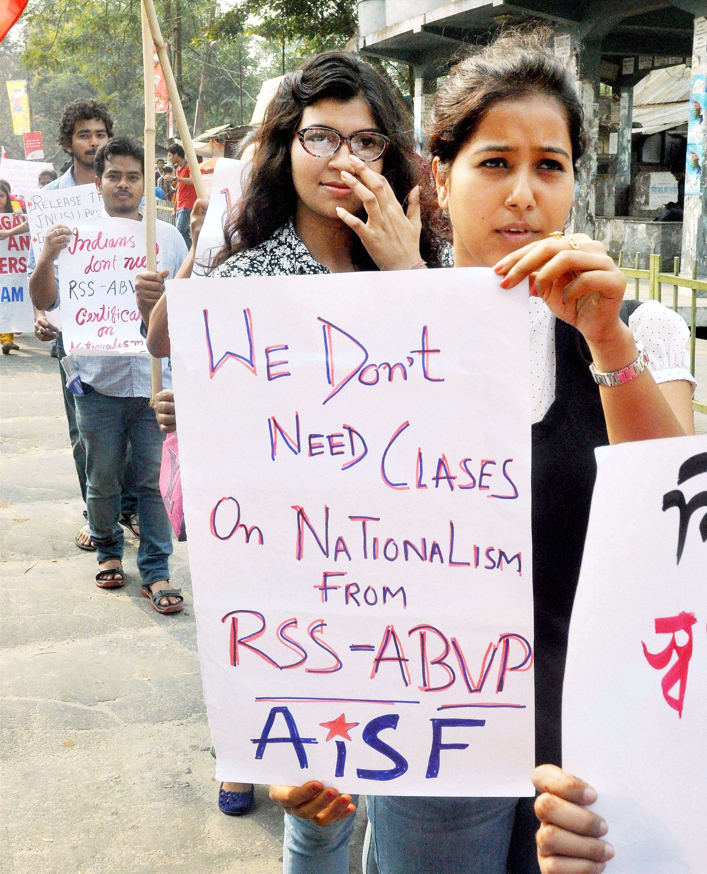 Student  activists in Guwahati  Photo Courtesy: PTI