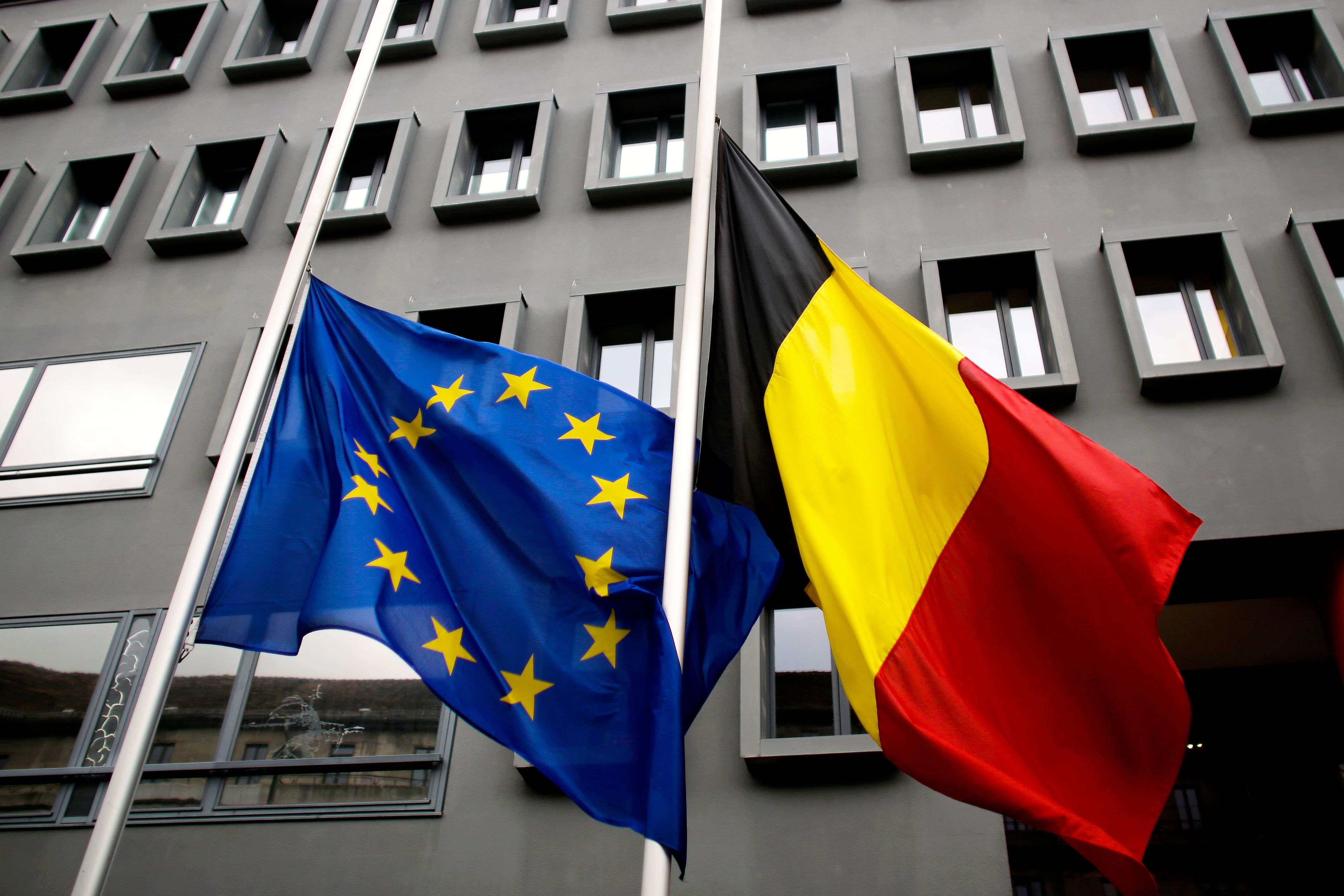 The European and the Belgian national flag (Picture courtesy: AP Photo/Markus Schreiber)