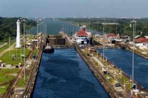 Panama  Canal: Ships are elevated through various gates by filling sea water, to enable elevated sailing!