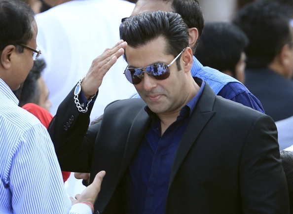 NEW DELHI, INDIA - MAY 26: Bollywood actor Salman Khan during the swearing-in ceremony for new Indian Prime Minister Narendra Modi and his cabinet ministers at Rashtrapati Bhavan on May 26, 2014 in New Delhi, India. 63-year-old Modi was sworn in as Prime Minister alongwith other 44 ministers before the largest-ever gathering at Rashtrapati Bhawan, which became a confluence of people as varied as Presidents, Prime Ministers, film stars, corporate and religious leaders. (Photo by Ajay Aggarwal/Hindustan Times via Getty Images)