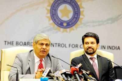 ICC President Shashank Manohar and BCCI President Anurag Thakur