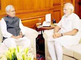 Prime Minister Narendra Modi with Bihar Chief Minister Nitish Kumar