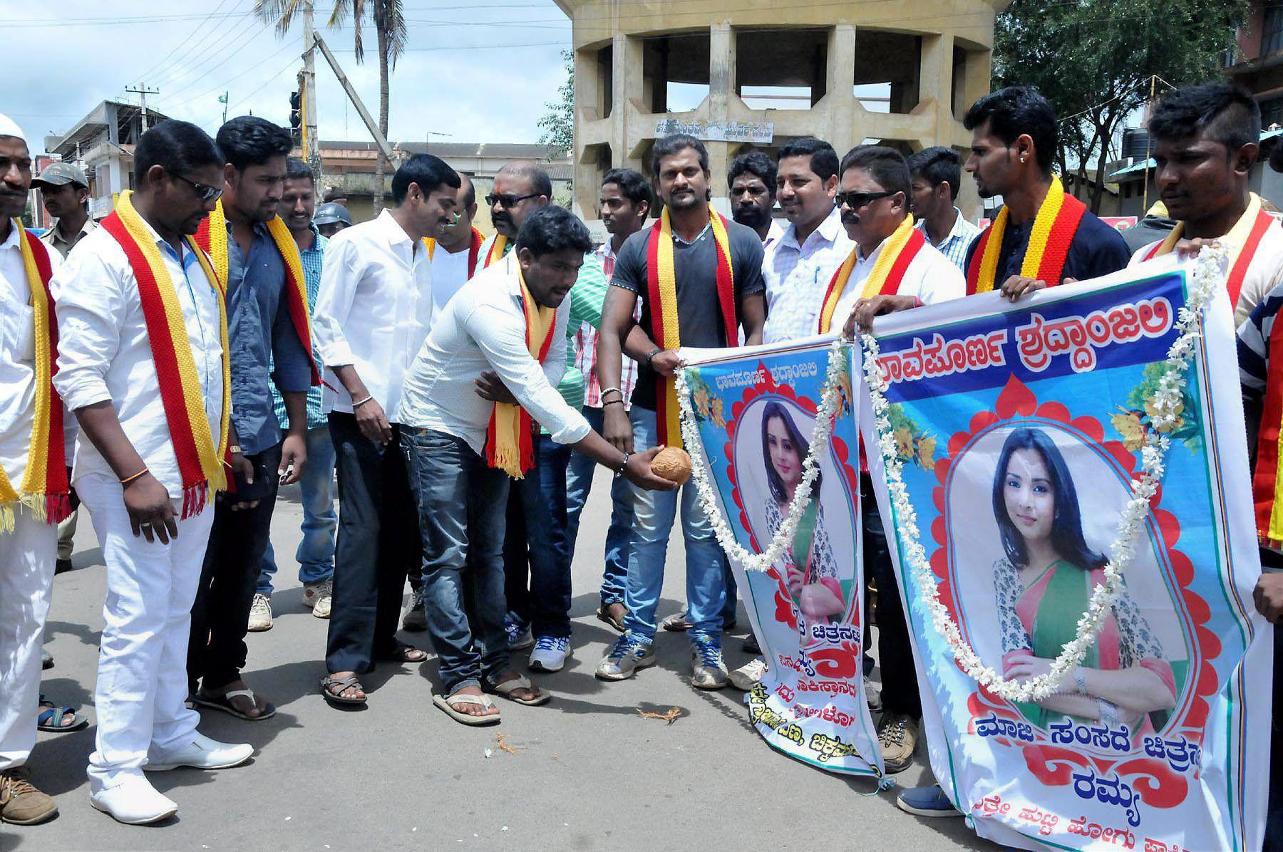 Kannada Sena activists protest