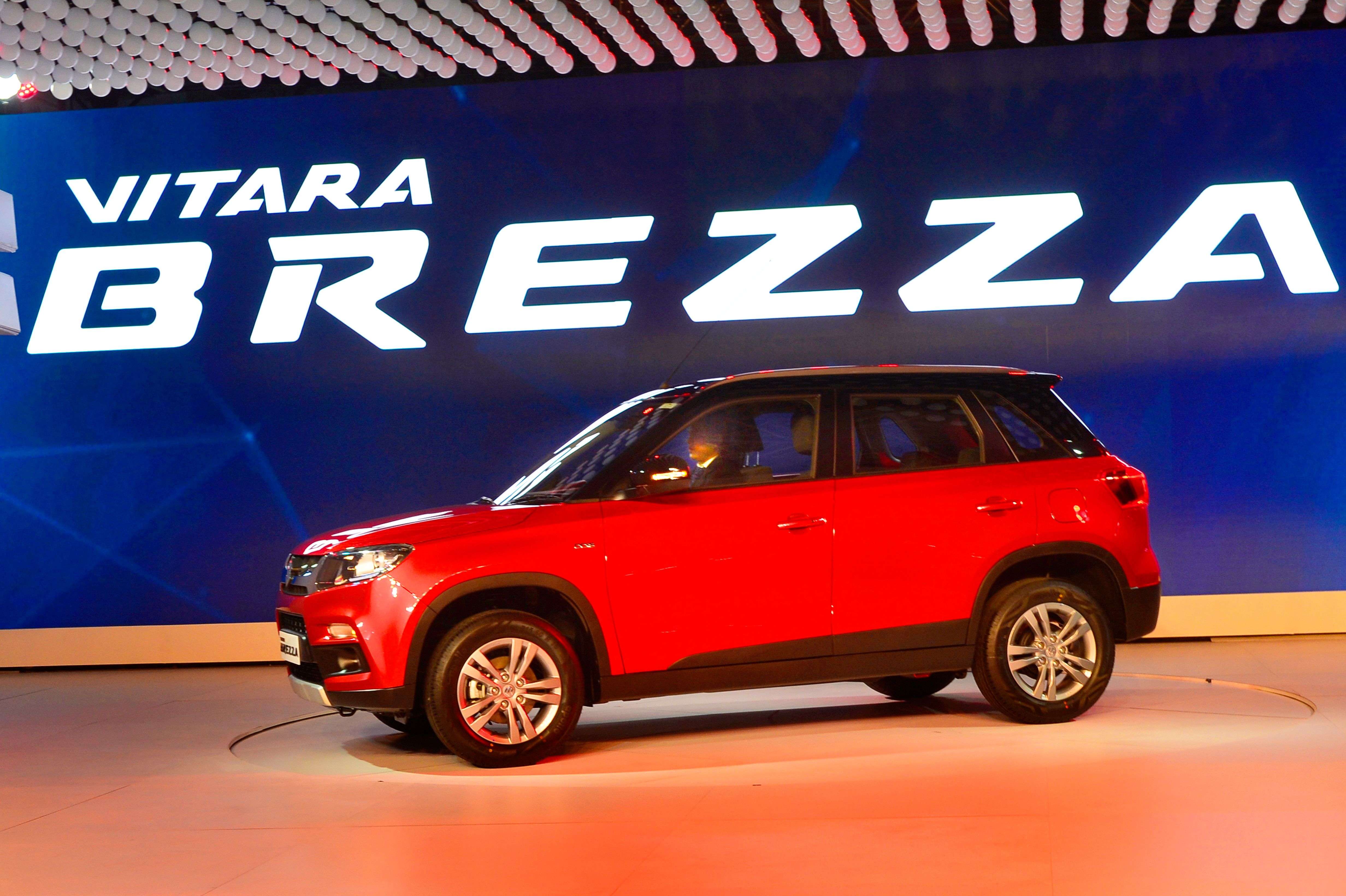 World launch of Vitara Brezza, a compact SUV, at the Auto Expo in Greater Noida, near New Delhi.------------------PIC BY ANINDYA CHATTOPADHYAY