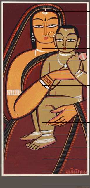 Untitled (Mother and Child), Jamini Roy 