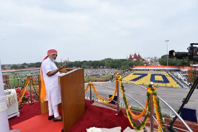 Prime Minister Narendra Modi during his Independence Day speech at Red Fort.