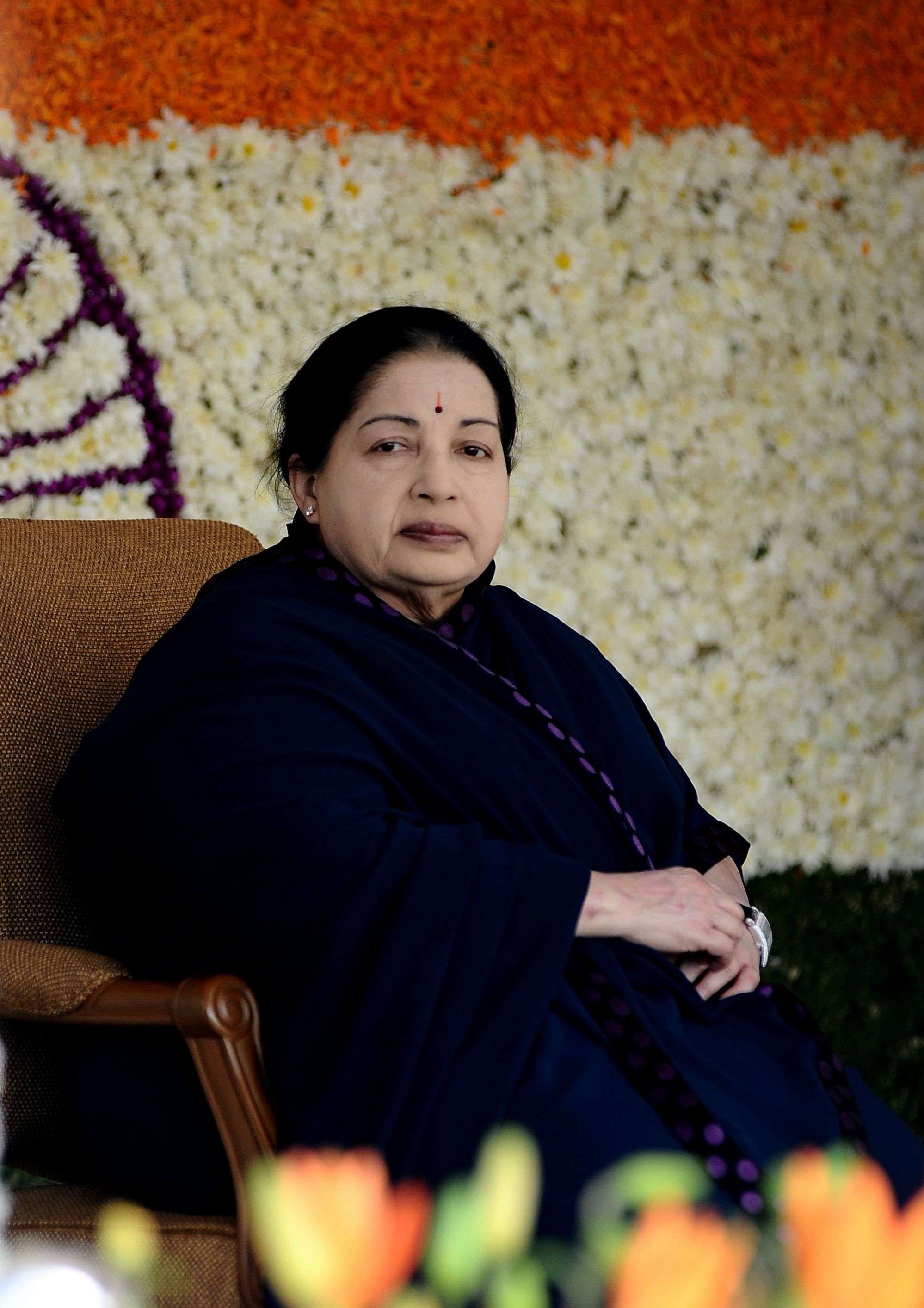 Tamil Nadu Chief Minister J Jayalalithaa during the 70th Independence Day function at Fort St George in Chennai15.08.2016.Photo: A.Prathap