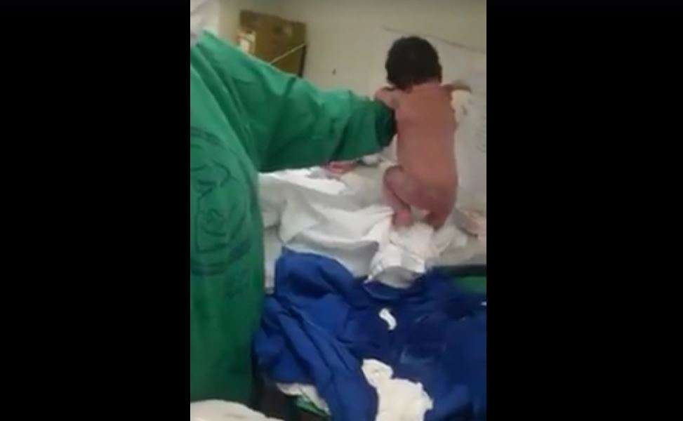 newborn baby walking video