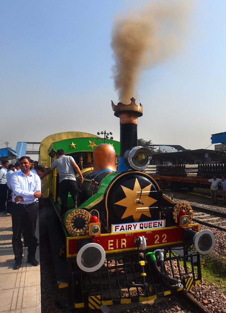 World’s oldest steam engine, Fairy Queen, returns to tracks