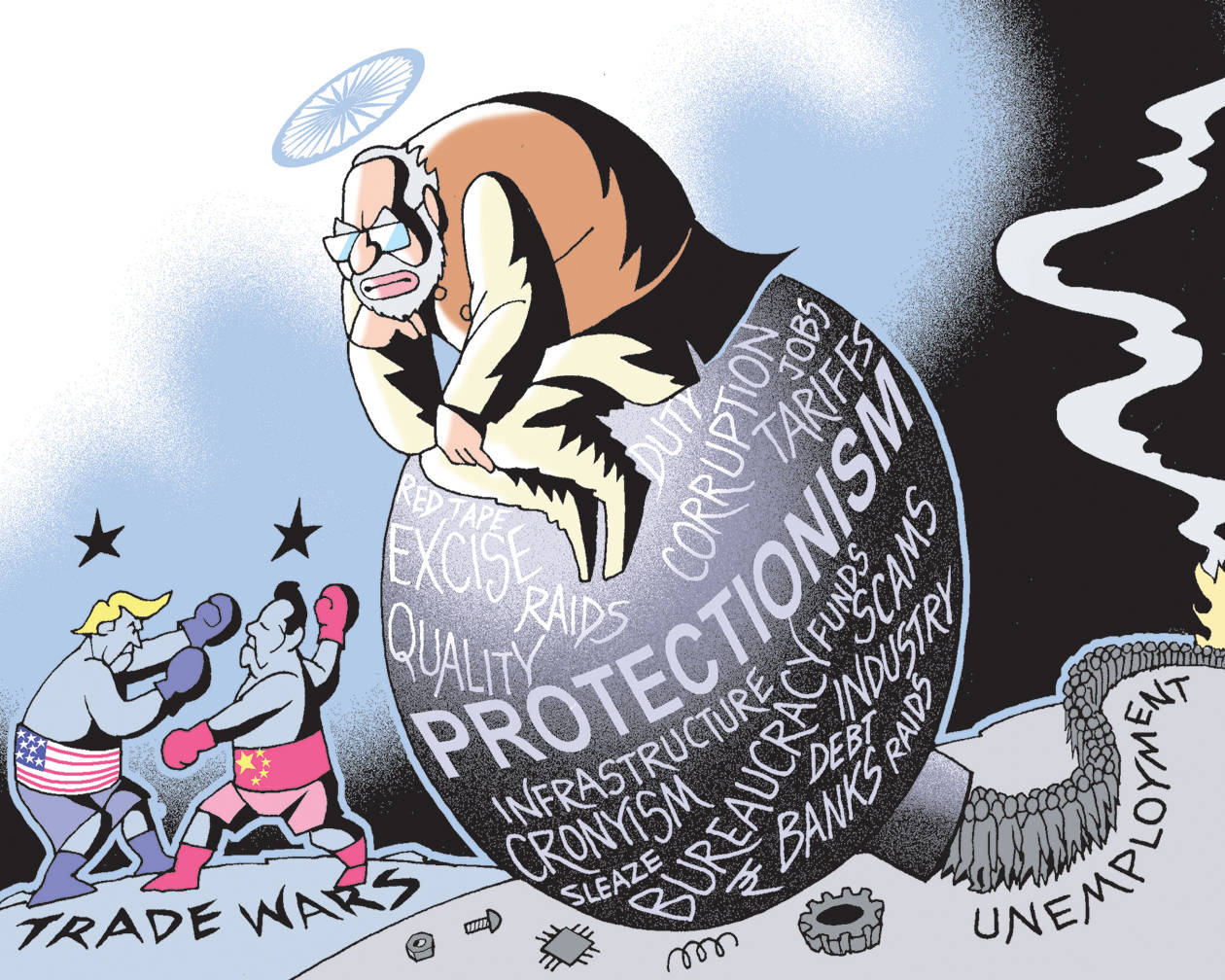 The protectionist impulses of the Indian government.
