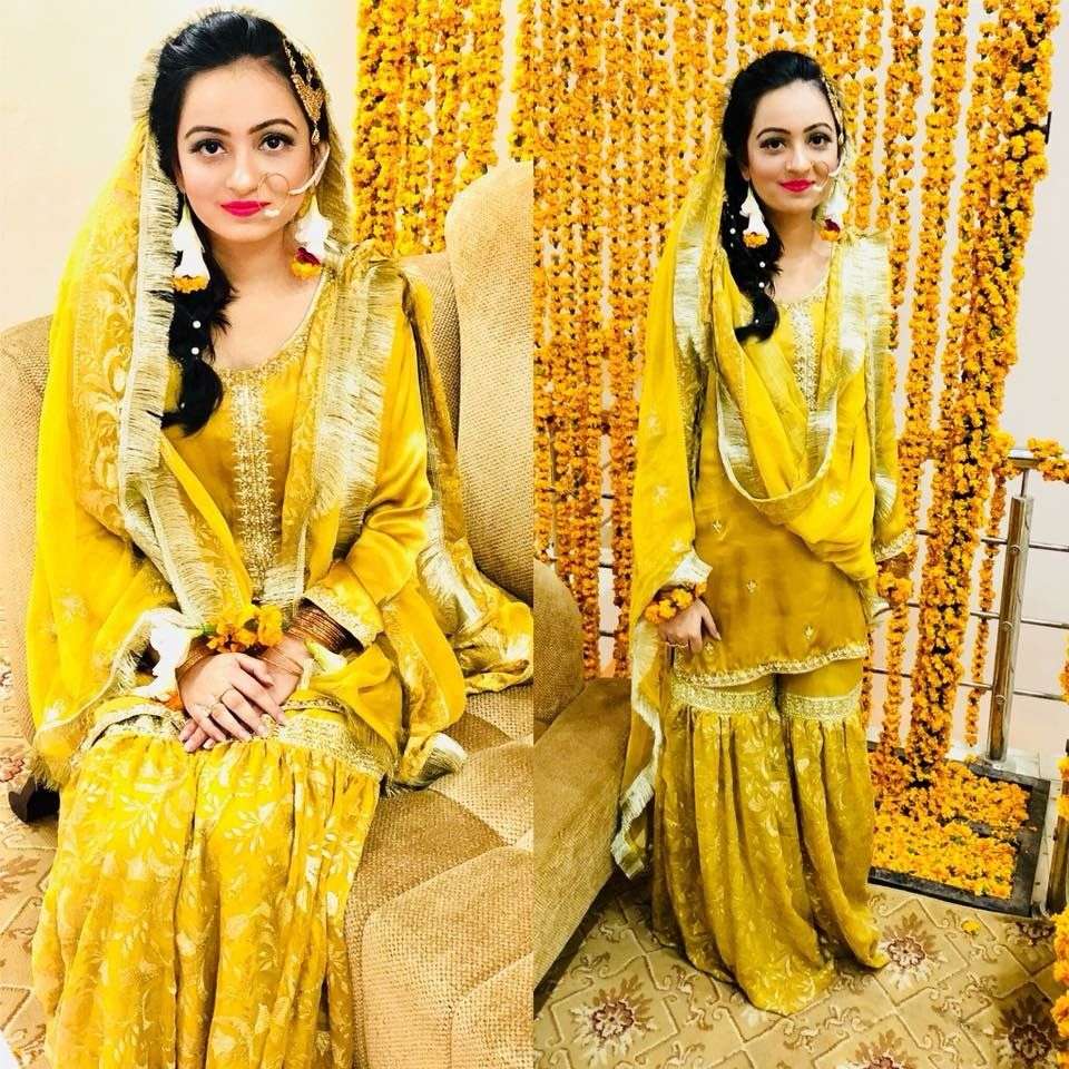 haldi ceremony dress for girls