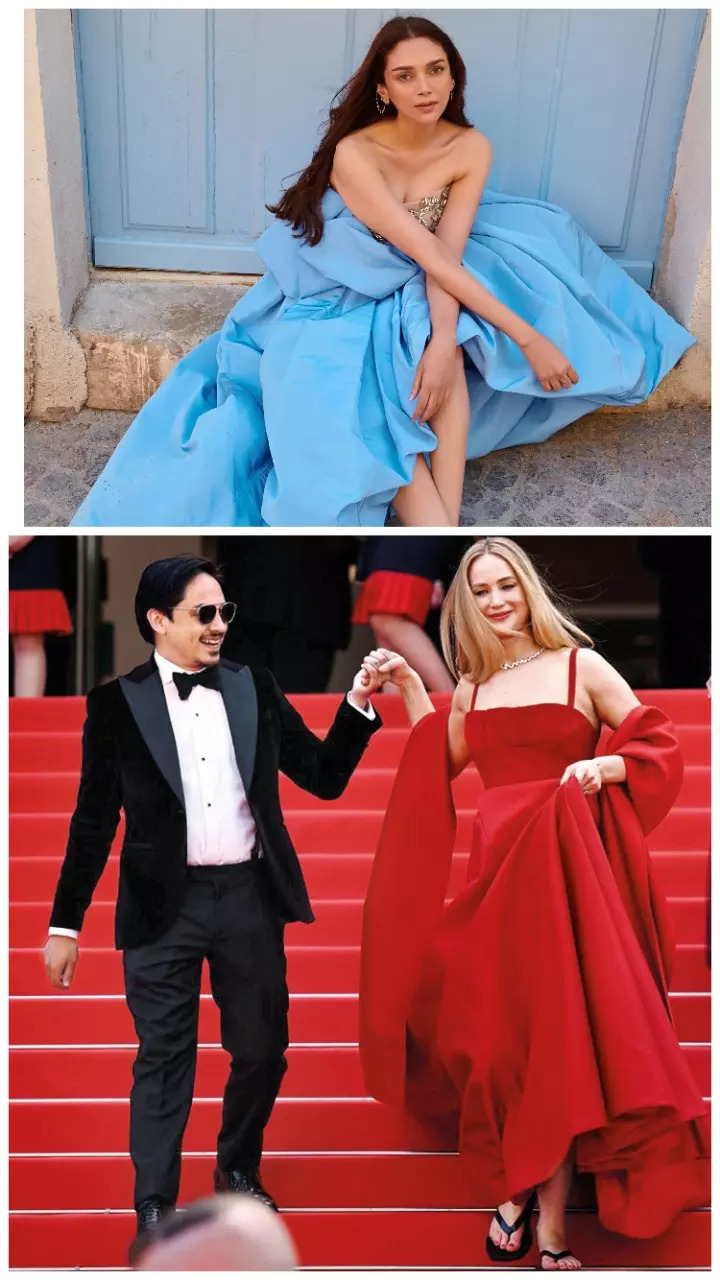 Aditi Rao Hydari and Jennifer Lawrence at Cannes