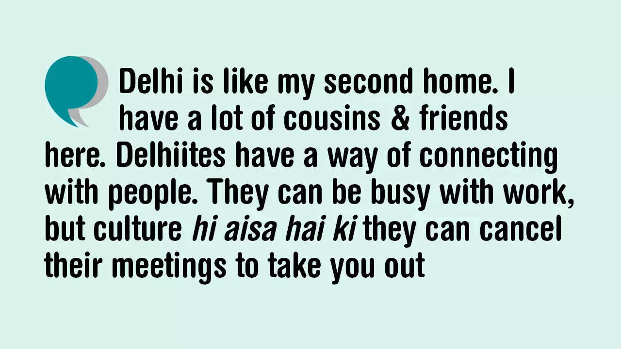Nandish talks about Delhi people