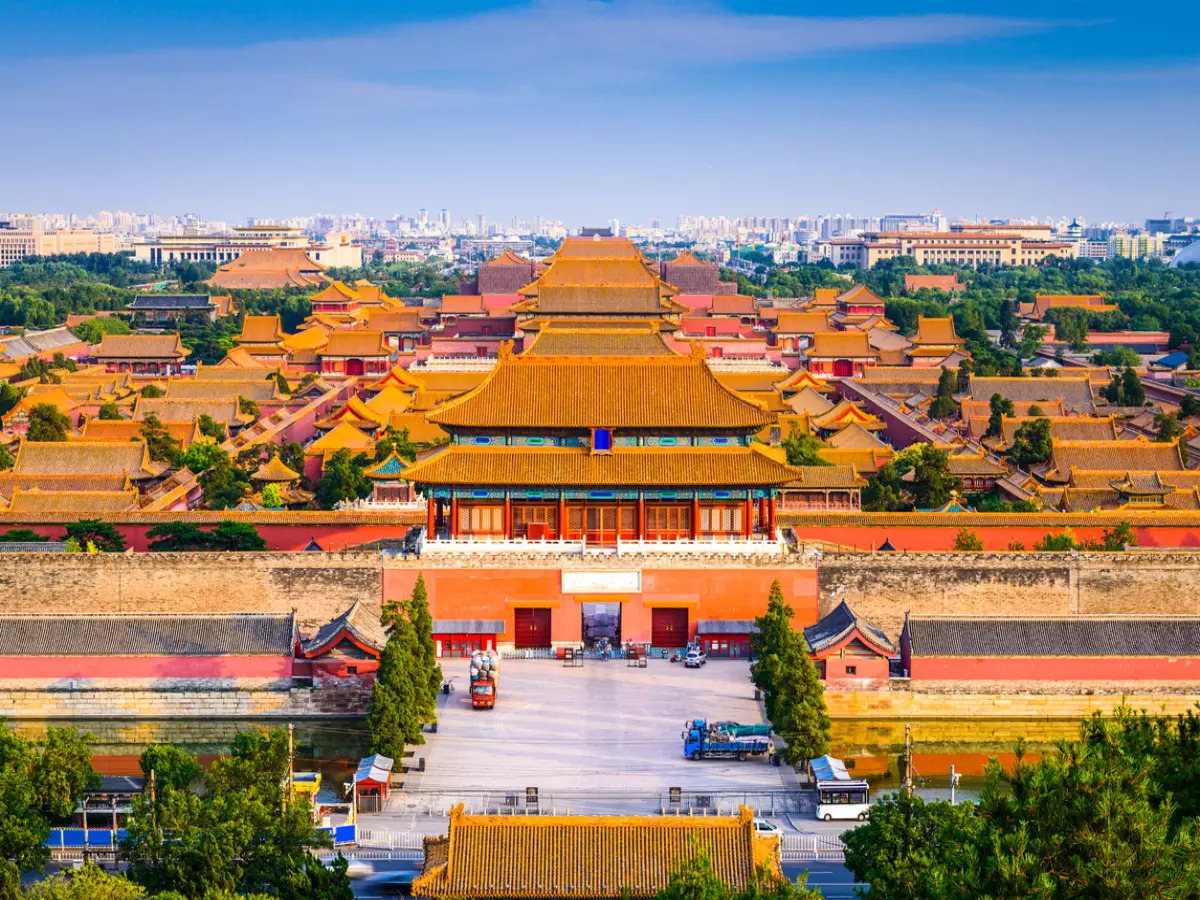 Forbidden city palace interior, beijing, china